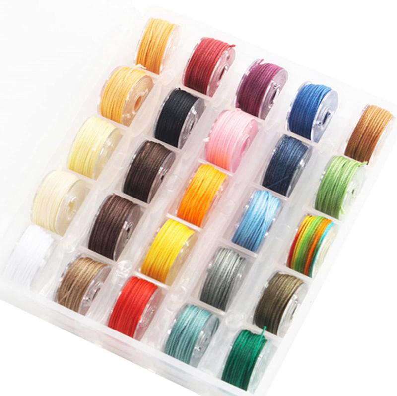 蝋引き糸、BetterJonny ワックスコード 0.55mm 10m ロウ引き糸 レザークラフト 革 25色 セット 手縫い 糸 マクラメ DIY 手芸用 ジュエリー用