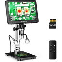 TOMLOV HDMI デジタル顕微鏡 USB顕微鏡 10X-1200X倍率 コイン顕微鏡 充電可能 7インチ顕微鏡 10個LEDランプ LCD溶接顕微鏡 最大32GB PC/TV対応 178°視野角 液晶デジタル顕微鏡 Windows/Mac/iMac(3)