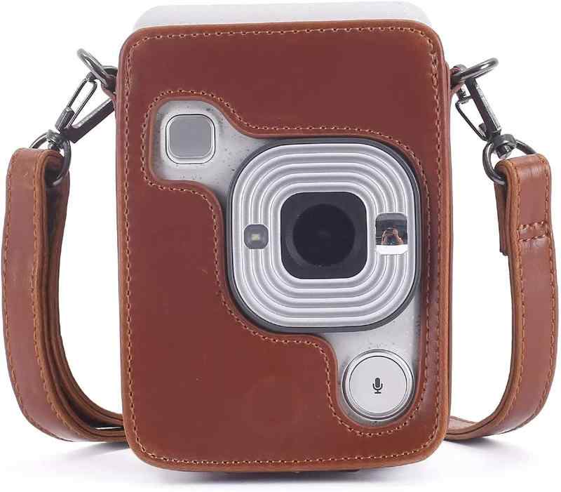 富士FUJIFILM instax mini LiPlay インスタントカメラ専用ケース 保護カバー カメラケース 全面保護 PUレザー 傷つけ防止 ショルダー...