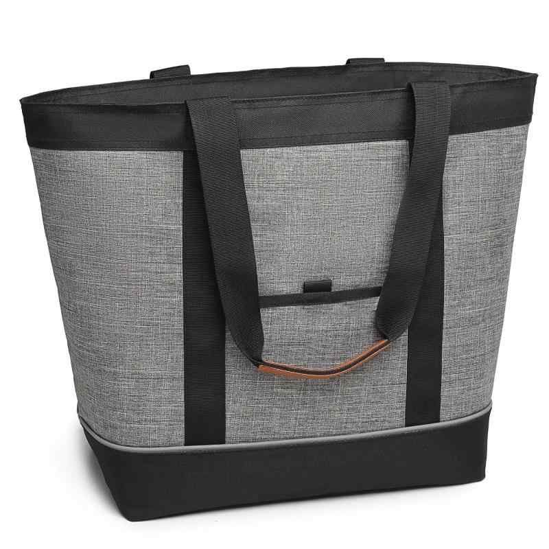 morytrade 保冷バッグ トート 大容量 大型 買い物袋 ファスナー 断熱 厚手 折り畳み式