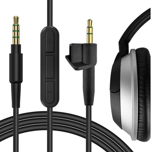 Geekria ケーブル 互換性 オーディオコード ボーズ Bose AE2 AE2i AE2w ヘッドホンケーブル、2.5mm に適合する インラインマイクと音量コントロール 1.2m Geekria ケーブル 互換性 オーディオコード ボーズ Bose AE2 AE2i AE2w ヘッドホンケーブル、2.5mm に適合する インラインマイクと音量コントロール 1.2m