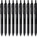 ぺんてる ボールペン ゲルインキ エナージェル エス 0.5mm ブラック軸 BLN125-A 黒 10本