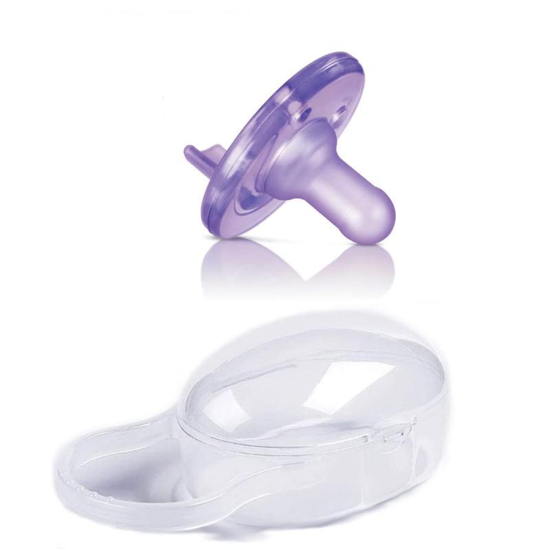 【セット品】フィリップス おしゃぶり + ケース(0～3ヶ月, パープル)