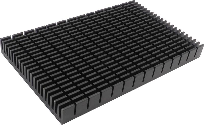 オーディオファン ヒートシンク 93mm × 150mm × 15mm アルミ 放熱板 冷却効率 空冷 フィン ブラック 1枚