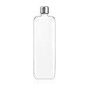 メモボトル スリム - 450ml - バッグに収まるスリムでフラットなウォーターボトル - 本やラップトップの隣に収まります | BPAフリーのトライタン