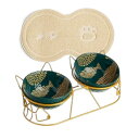 ペットフードボウル 食器 猫エサ入れ 猫水いれ 猫ウォーターボウル ボウルスタンド付き ダブルボウル 愛猫愛犬に 取り外して洗える 犬猫用ボウル スタンド 脚付...