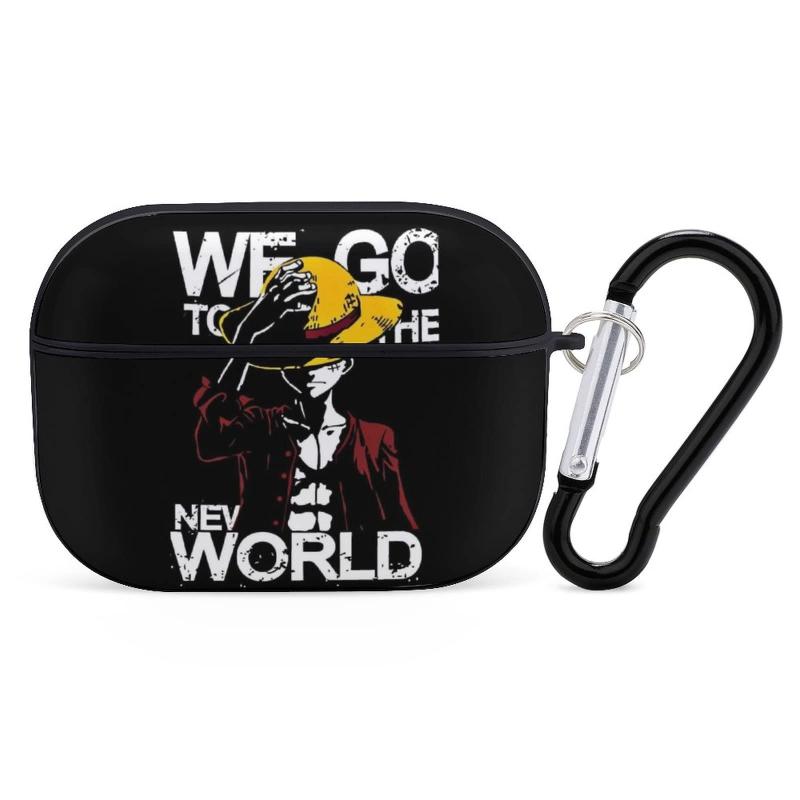 ワンピース Airpods Proケース エアーポッズ Proイヤホン保護ケース ワイヤレス充電対応 カラビナ付きケース軽量 耐衝撃 キズ防止 防塵 防水 落下防止全面保護カバー 着脱簡単持ち運びが容易