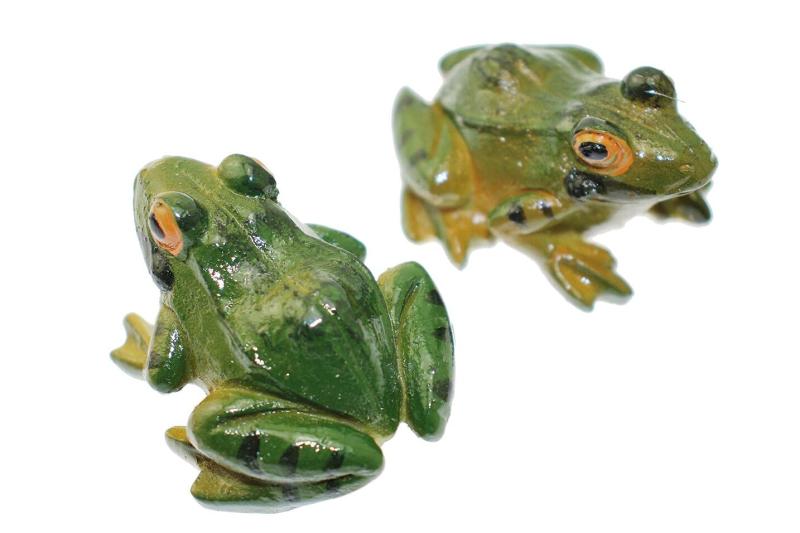 Speed mao リアルな 蛙 カエル 置物 2匹セット インテリア オブジェに