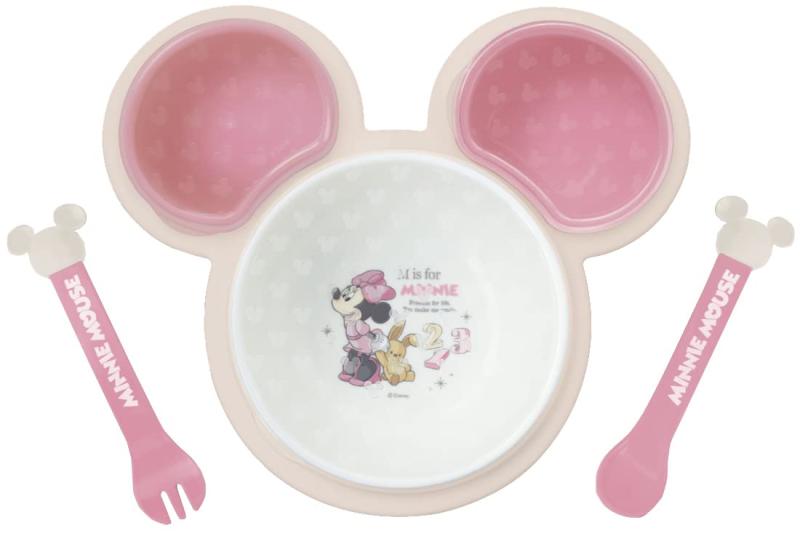錦化成 ベビー食器 ミニーマウス 片手で持てる離乳食パレット NR