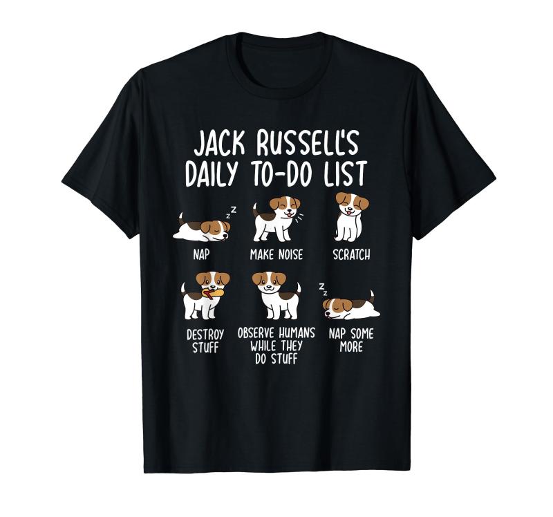 ジャック・ラッセル・テリア デイリー・トゥ・リスト 犬 Tシャツ