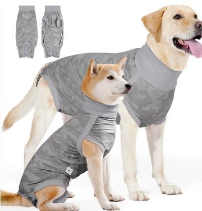 犬用術後ウェア 腹部の傷口保護 傷舐め防止 皮膚保護 避妊 離乳 不妊手術犬の手術回復スーツペットアン..