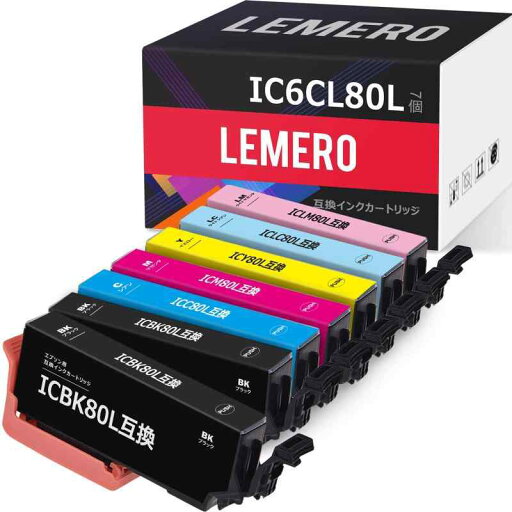 LEMERO エプソン対応 インク80l IC6CL80L とうもろこし互換インク Epson EP-707Aインク EP-979A3インク EP-808ABインク EP-708Aインク EP-807ABインク EP-807ARインク EP-808AWイ LEMERO エプソン対応 インク80l IC6CL80L とうもろこし互換インク Epson EP-707Aインク EP-979A3インク EP-808ABインク EP-708Aインク EP-807ABインク EP-807ARインク EP-808AWイ