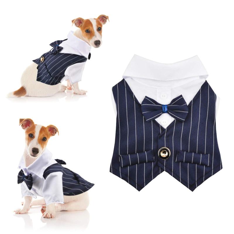 HACRAHO ハクラホ 犬の結婚式のタキシード, 1個 犬のタキシードコスチューム 小型犬の子犬のための犬の..