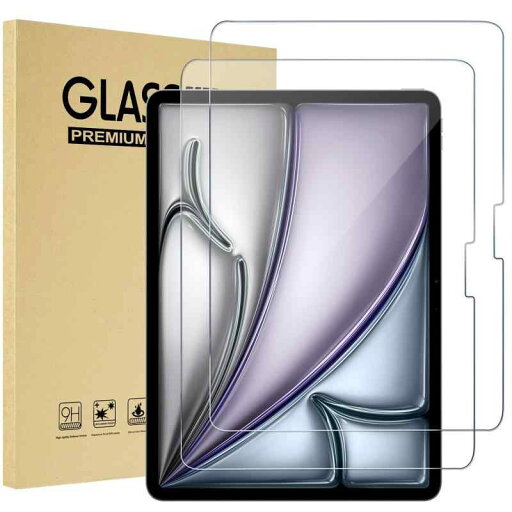 ProCase 2枚セット iPad Air 13 インチフィルム 6世代 2025 2024(M3/M2チップ)用 強化ガラス 保護フィルム 9H硬度 耐衝撃 ガラスフィルム ProCase 2枚セット iPad Air 13 インチフィルム 6世代 2025 2024(M3/M2チップ)用 強化ガラス 保護フィルム 9H硬度 耐衝撃 ガラスフィルム