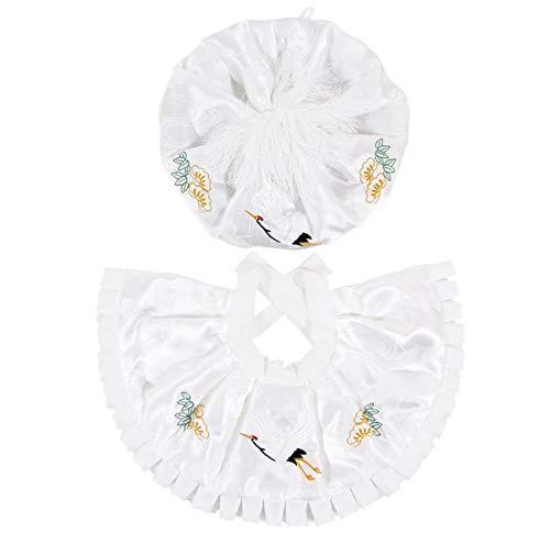 お宮参り 男の子 女の子 兼用 大黒帽セット(帽子、よだれかけ)刺繍入りhudx03 (ホワイト) お宮参り 男の子 女の子 兼用 大黒帽セット(帽子、よだれかけ)刺繍入りhudx03 (ホワイト)
