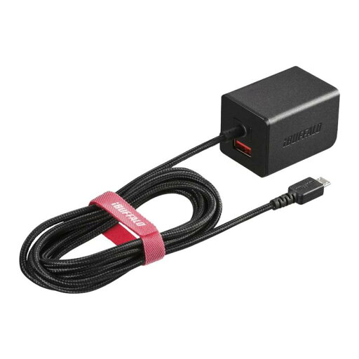 バッファロー BUFFALO USB充電器 2.4A急速 microUSB1.8m/USB×1 オートパワーセレクト搭載 高耐久ファブリックケーブル ブラック BSMPA2401BC2BK Nintendo classic mini対応 バッファロー BUFFALO USB充電器 2.4A急速 microUSB1.8m/USB×1 オートパワーセレクト搭載 高耐久ファブリックケーブル ブラック BSMPA2401BC2BK Nintendo classic mini対応