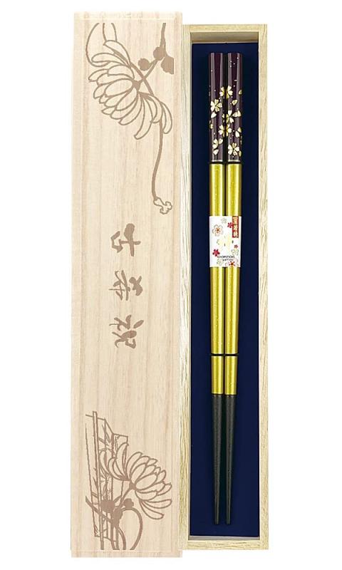 箸食洗機対応男女共用サイズ桐箱・ラ...