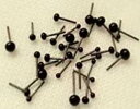 CHENGYIDA 300個入り(150双)(3サイズ 2mm/3mm/4mm 混合) さし目 黒ピン ぬいぐるみ・人形の目 手芸 クラフト 人形 アイ 黒目 ...