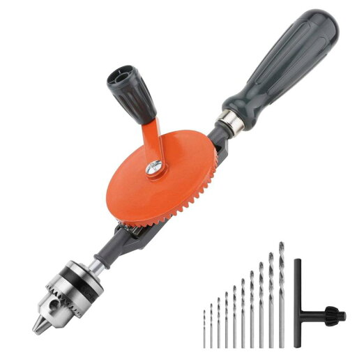 ハンドドリル 手回しドリル 手動ドリル Housolution マイクロドリル 穴あけドリル 1/4インチ (0.6-6mm) 木工 金属用 0.8-3mm ドリルビット 10 セット ステンレス 手動 ダブルギア 手廻しドリル 工具 ハンドドリル 手回しドリル 手動ドリル Housolution マイクロドリル 穴あけドリル 1/4インチ (0.6-6mm) 木工 金属用 0.8-3mm ドリルビット 10 セット ステンレス 手動 ダブルギア 手廻しドリル 工具