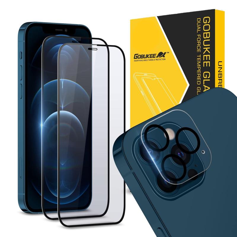 GOBUKEE iPhone 12 Series 饹ե & ݸ饹 [Screen Protector and Camera Lens Protector]