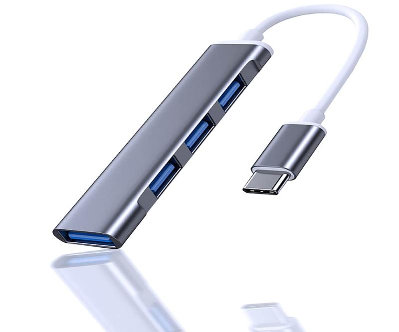 USBハブ Type-C to USB3.0/2.0 4in1 - 1ポートUSB3.0 + 3ポートUSB2.0 - 車用増設 拡張 分岐 - 最大伝送速度5Gbps - USB2.0/1.1互換 - コンピュータUSB-Cハブ