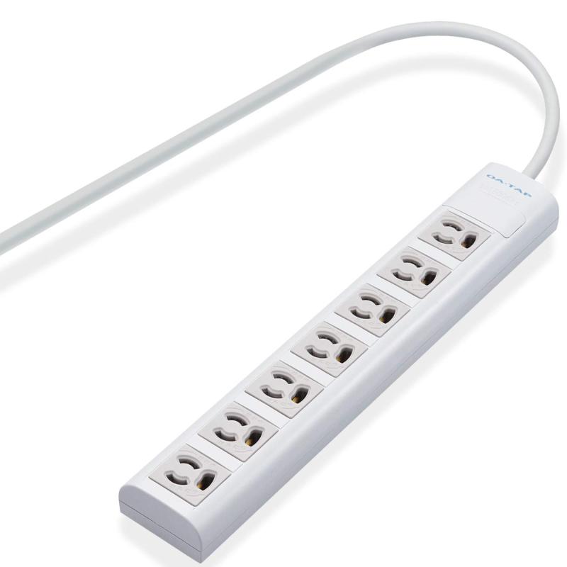 エレコム 電源タップ マグネット付 抜け止めコンセント 3pin-2pin変換アダプタ付 3pin 7個口 ホワイト T-H37NM