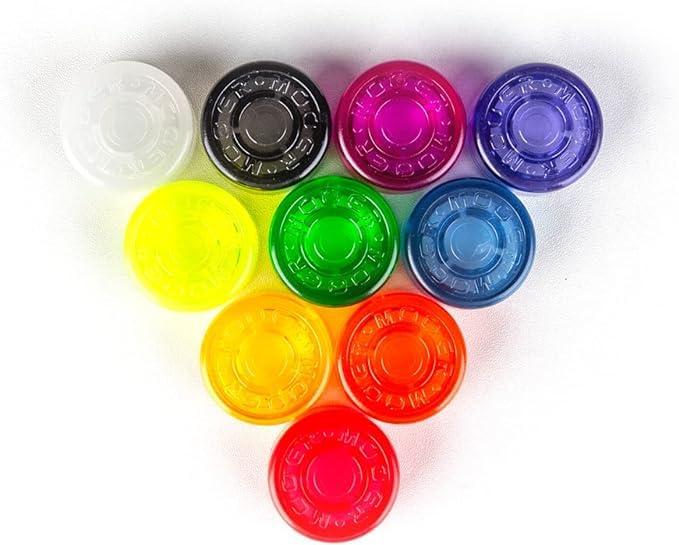 Mooer Footswitch Hat Mixed FT-MX エフェクターフットスイッチハット 10個入りフットスイッチを長持ちさせるために 特に機械式のフットスイッチは、スイッチ部に斜めに大きな力がかかると故障につながる場合があります。フットスイッチハットを付けることで、ボード上での視認性を高めれば、スイッチをより正確に踏み込むことができ、スイッチを長持ちさせることにもつながります。