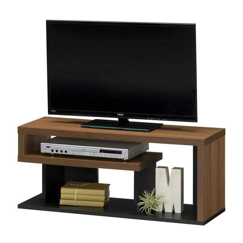 白井産業 テレビ台 ローボード テレビボード ユニークで無駄のないデザイン DVDプレイヤー収納 CD・DVD..