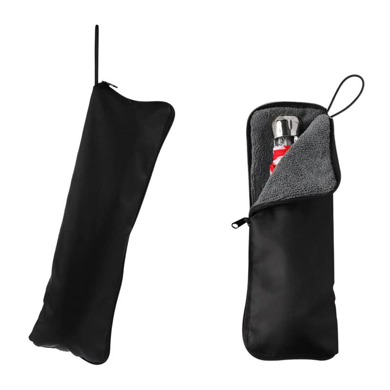 RICISUNG 傘ケース 折り畳み 傘カバー 傘袋 超 吸水 携帯便利 マイクロファイバー 折りたたみ傘ケース 軽量 梅雨 通勤 通学(35*12cm ブラッ...