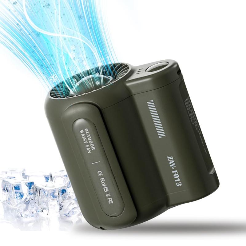 「ベルト掛け/腰掛け/手持ちの3way」 MACOLAUDER 携帯扇風機 風量3段階 クリップファン ベルトファン ..