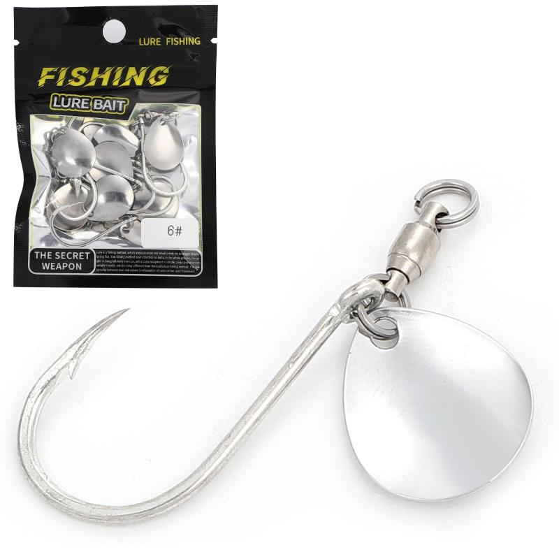 calm wish ブレード ジギング 用 アシスト メタル ジグ フック スピナー 釣り 針 コロラド タイプ 10個 セット