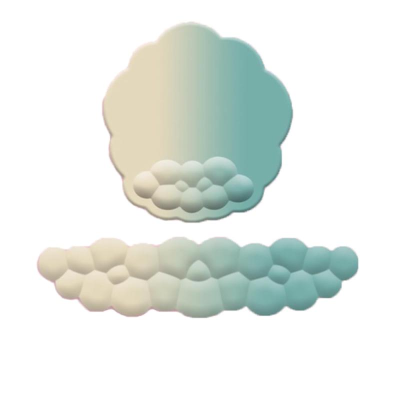 キーボード用リストレスト マウスパッド リストレスト一体型 かわいい雲のデザイン PUレザー 手腕サポート ハンドレスト付き 腕置き 快適 手触り良い 人間工学 滑り止め オフィス/ホーム用