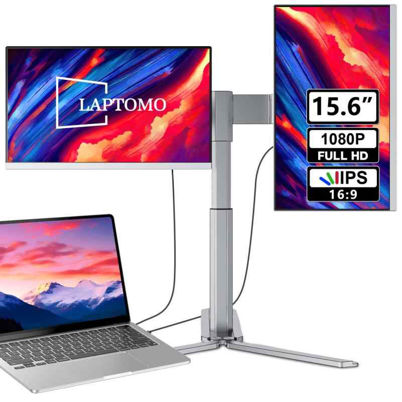 Laptomo ノートパソコンデュアルモニター 15.6インチ