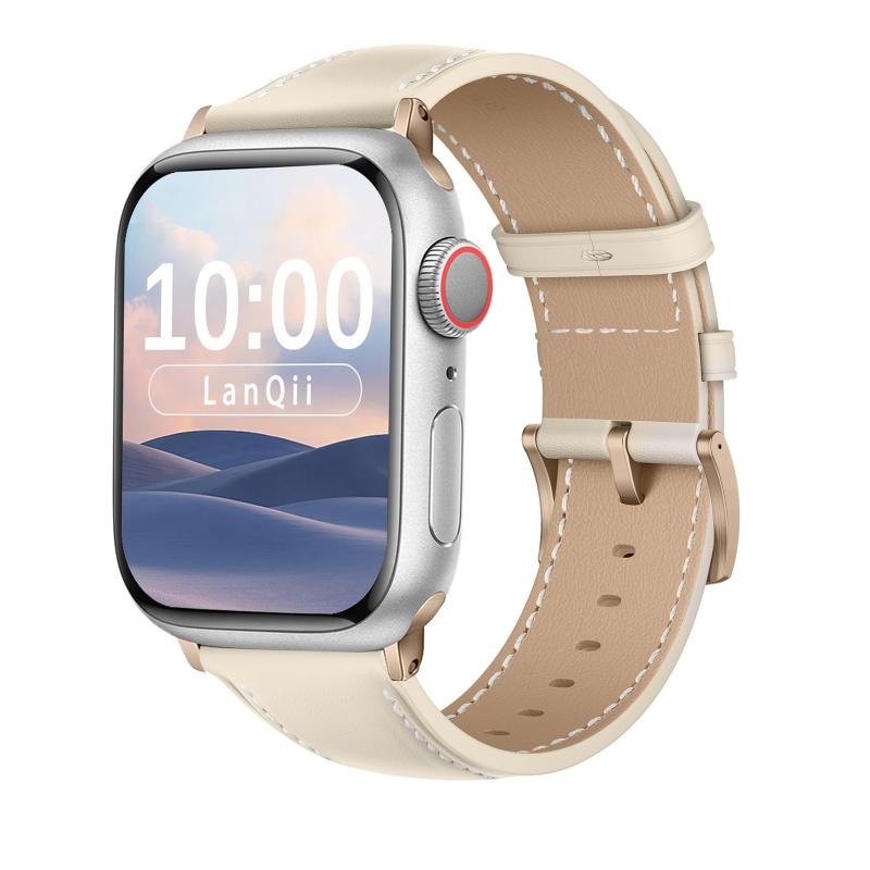 [LanQii] レザーバンド 用の Apple Watch コンパチブル アップルウォッチ バンド 42 mm 46 mm 41 mm 40 mm 38 mm 49 mm 45 mm 44 mm 用の バンド ベルト ソフト 交換ベルト 革製ストラップ