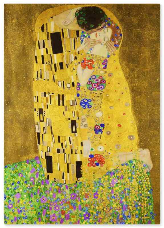 ポスター クリムト 『接吻(キス)』 A4サイズ 【日本製】 [インテリア 壁紙用] 絵画 アートポスター