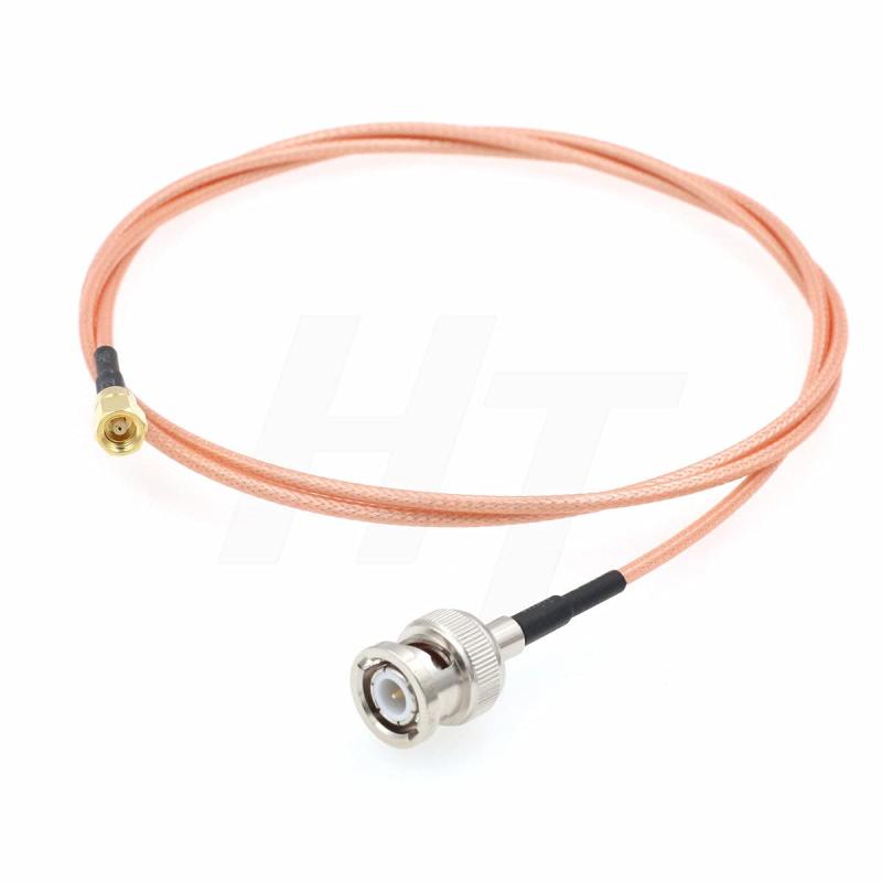 HangTon BNCオスSMCメスジャンパーRF同軸RG316アダプターケーブル 金メッキ 低損失50オーム 3.3ft / 1m..