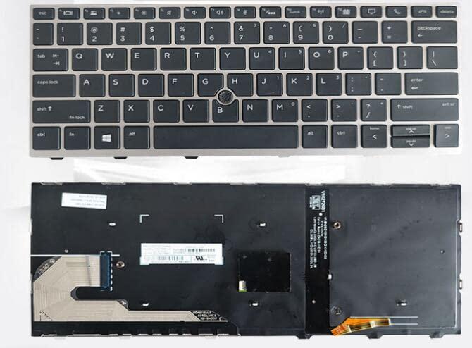 修理交換用 HP EliteBook 830 G5 G6 730 G5 735 G5 836 G6 US/英語キーボード シルバーバックライト付き/バックライトなし