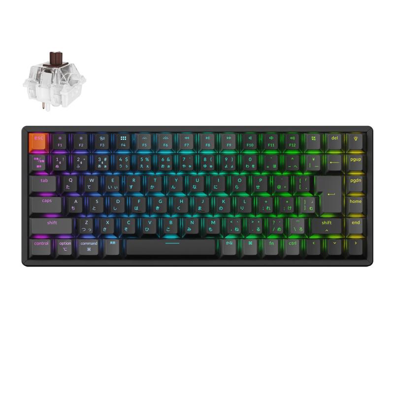 【】Keychron K2 Version 3 QMK ワイヤレス・カスタムメカニカルキーボード、Bluetooth 5.2/有線接続、RGBライト、ホットスワップ対応、Superスイッチ、アルミフレーム、Mac Windows Linux対応