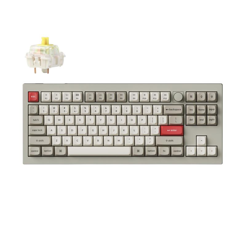 【】Keychron V3 Max レトロカラー QMKワイヤレス・カスタムメカニカルキーボード、2.4 GHz/Bluetooth 5.1/有線接続、RGBライト、ホットスワップ対応Gateron Jupiterスイッチ/ガスケットマウン