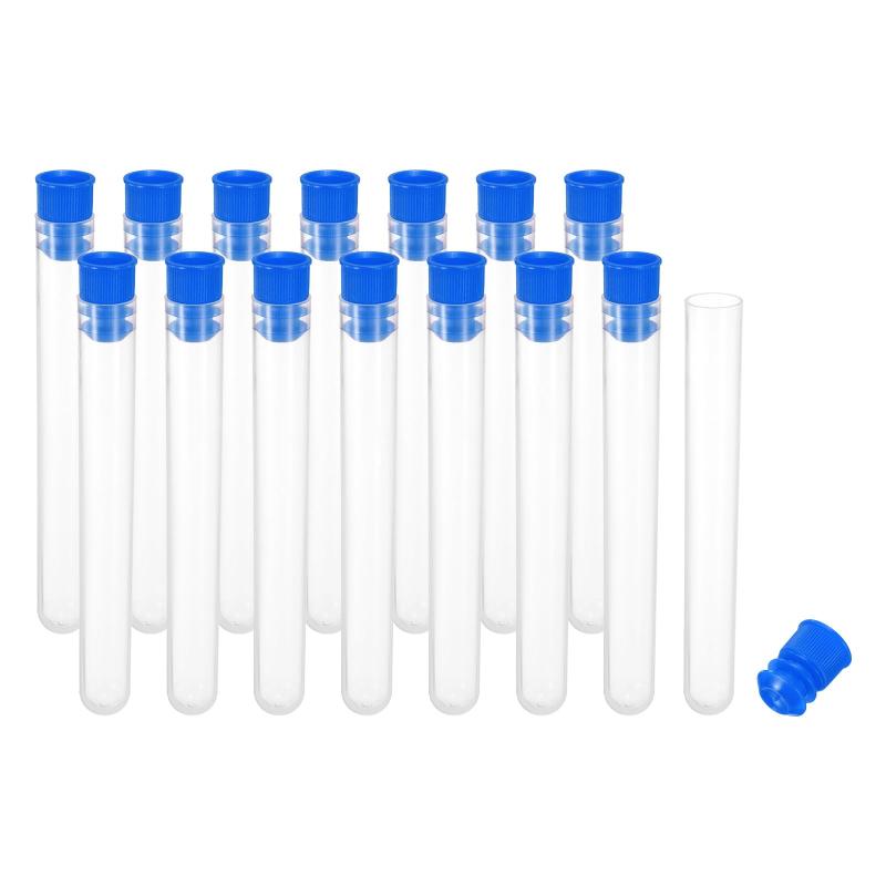 PATIKIL 10x1.2 cm プラスチック 裁縫針収納ホルダー 15個 ポータブル 刺繍針ピン つまようじ収納チュ..