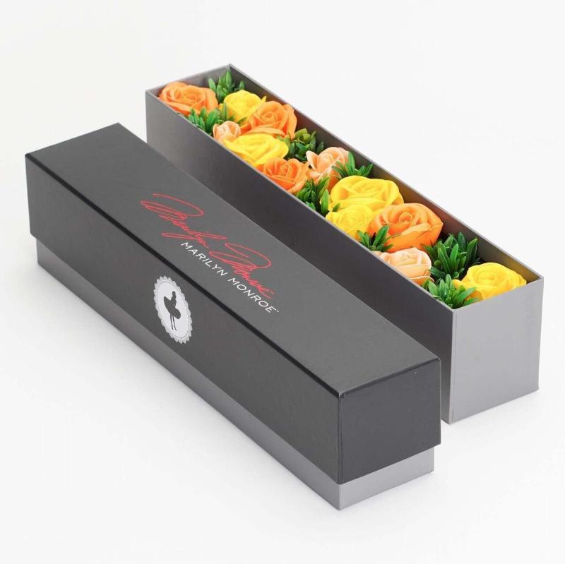 楽天PON卓ショップQ-FLA（キューフラ） Bath Fragrance（バス・フレグランス） お花の形の入浴剤 フラワーアレンジボックス モンロースタイル バスフレグランス スマートボックス