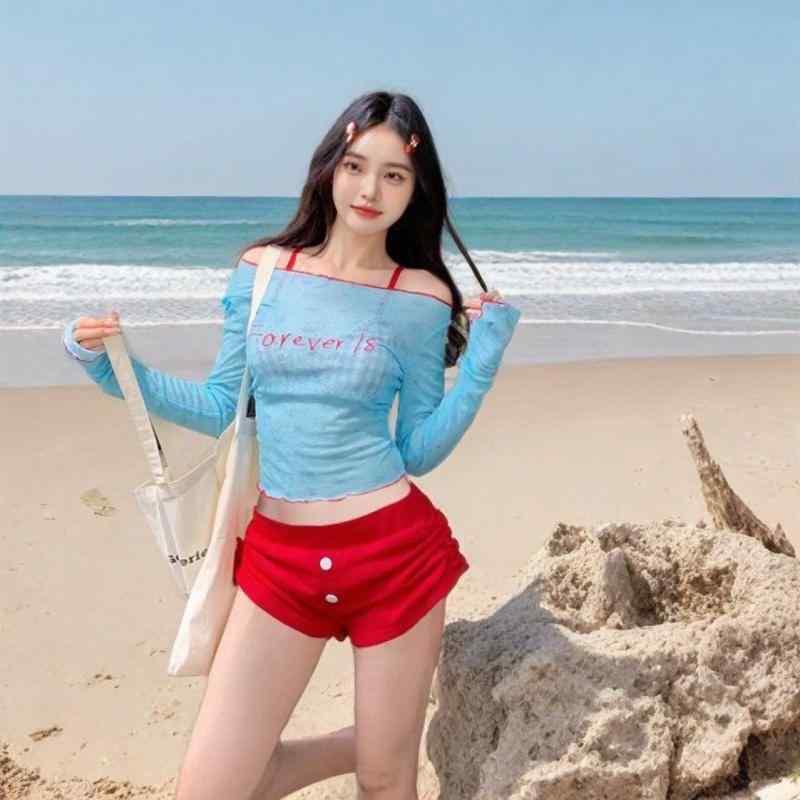 ・対象性別: 女性・対象年齢層: 成人・柄: 格子、セクシー、小清新、保守・主な素材: ポリエステル・素材: ポリエステル81-90%、内側ポリエステル95%・スパンデックス5%・重量: 100g・使用シーン: 泳ぎ・水上運動・袖丈: 長袖・カラー展開: 多巴胺平角裤四件套・サイズ展開: S(40-47.5kg)、M(47.5-52.5kg)、L(52.5-60kg)・スタイル: 三角パンツ