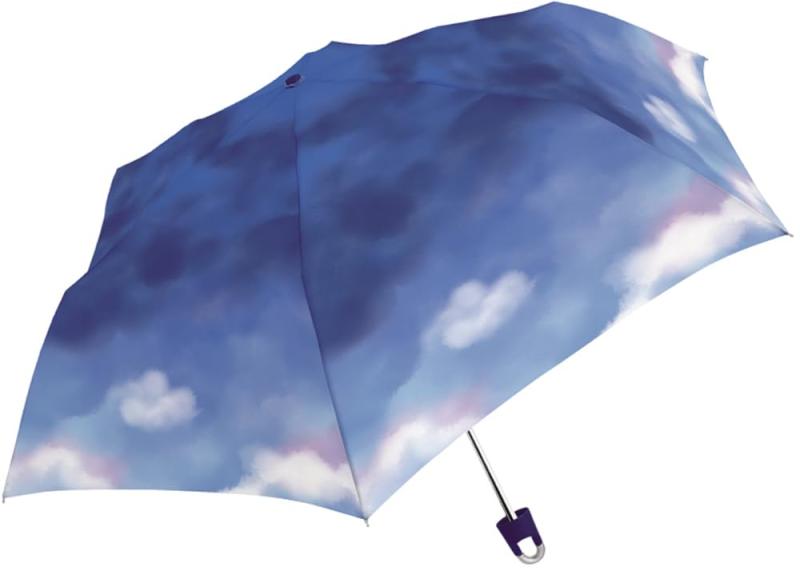 Rakuten - クラックス ミルキートーン カラビナ付き手元折傘 SKY 55cm 晴雨兼用折りたたみ傘