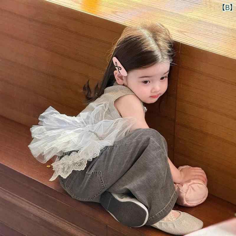 女の子 ベビー 背心 夏 無袖 上衣 立体 花柄 トップス かわいい 甘め スタイル 綿 ...