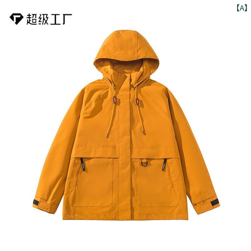 レディース 防風 防水 登山ジャケット 春夏 秋冬 透気性 耐摩耗 フード 付 ポリエ...