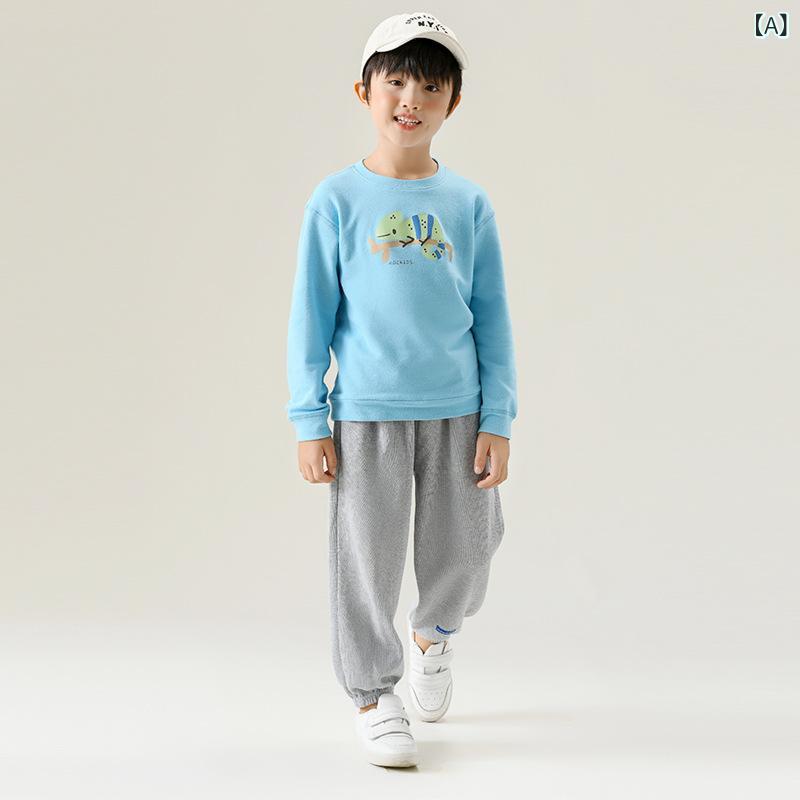 キッズ 男の子 長袖 Tシャツ トップス 綿 混紡 柔軟 伸縮性 接触冷感 春秋 春夏 秋...