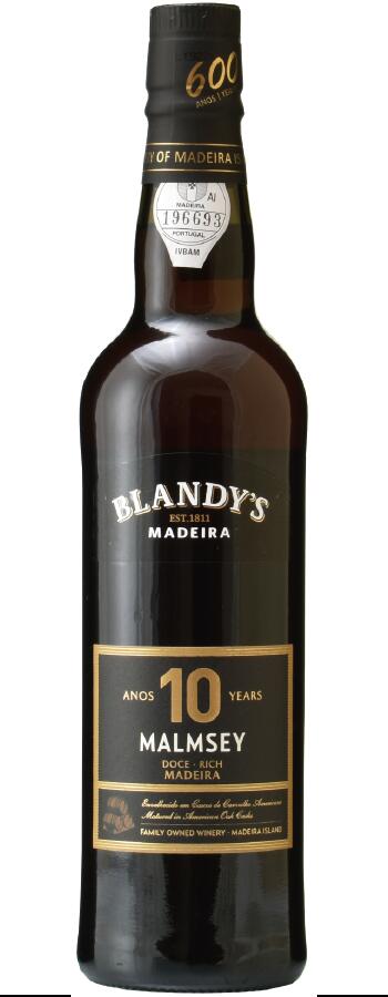 ブランディーズ マデイラ マルムジー 10年 Blandy's Madeira Malmsey 10 Year Old ポルトガルワイン/マデイラワイン マルヴァジア/甘口/500mlのサムネイル