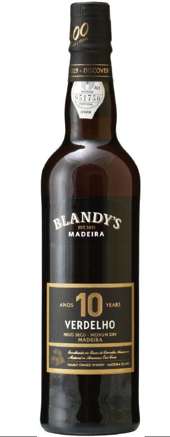 ブランディーズ マデイラ ヴェルデーリョ 10年 Blandy's Madeira Verdelho 10 Year Old ポルトガルワイン/マデイラワイン/中辛口/500ml