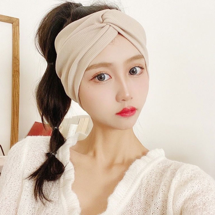 ヘアバンド 柔らかい クロス 化粧 レディース ヘアターバン ヘッドバンド 前髪固定...