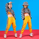 セットアップ ダンス衣装 チェック柄 ヒップホップ シャツ ギンガムチェック 女の子 ジャズダンス ステージ衣装 チェック衣装 へそ出し 韓国風 かっこいい 1...